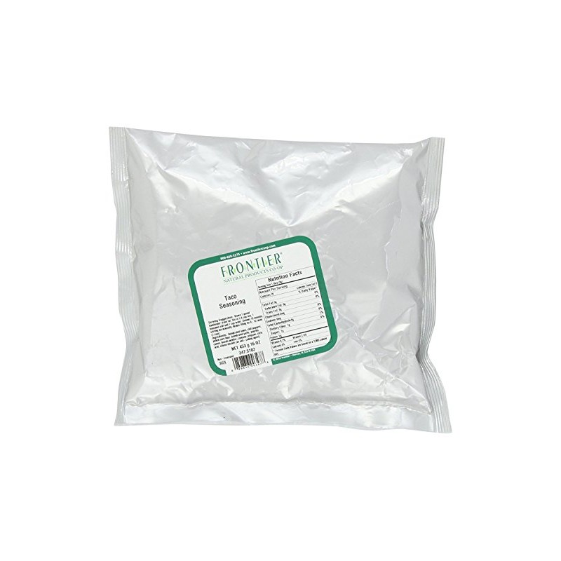 Frontier Co-op Salt-Free Taco Seasoning, 1-Pound Bulk Bag, Mexican-Inspired Spices