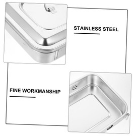 FRCOLOR High Temperature Sterilization Box Leakproof Square Plate Lid Easy to Carry Material