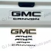 GMC 5PC Blackout Doors Rear AT4X Canyon Emblems Badge 2023-2025