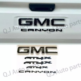 GMC 5PC Blackout Doors Rear AT4X Canyon Emblems Badge 2023-2025 GMC Canyon AT4X