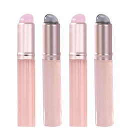 4pcs Silicone Lip Brush Lipstick Applicator Brush with Cap Reusable Lip,Concealer Makeup Brushes,Round Head Portable Lipstick Applicator Brushes With Lids,Mask Balm Applicator Silicone Lip Applicator