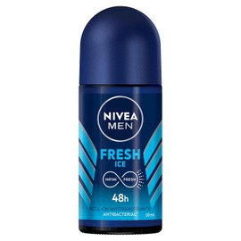 NIVEA MEN Desodorante Antibacterial, Fresh Ice (50 ml) 48 horas Protección Antitranspirante para hombre en Roll on