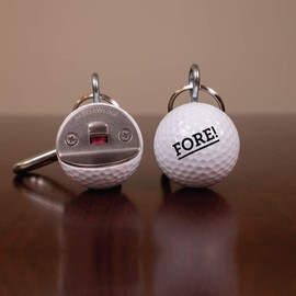 Golf Novelty Gift, Bottle Opener from real Golf Ball, Unique Tool + Keychain for Bag, Golf Accesories, The BeerWedge