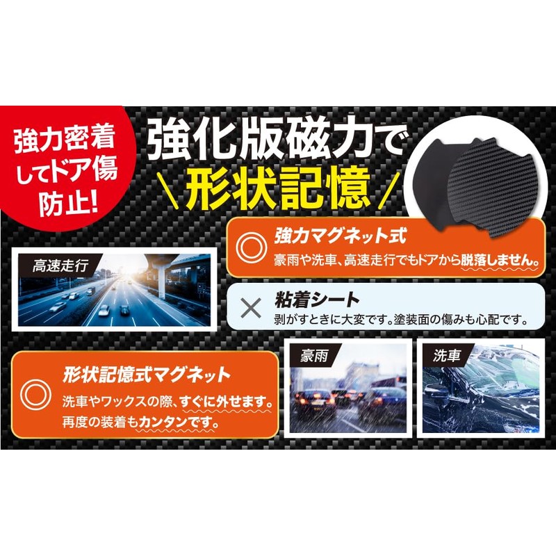 Fuji Drive Universal Car Door Handle Protector, Magnetic, Thickened Magnetic,