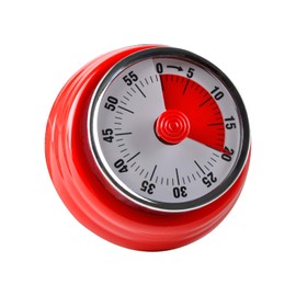 Jayron Kitchen Timer Reminder Timer Manage 360 Degree Rotating Mechanical Timer Backcountdown Kitchen Timer Fridge Magnetic for Cooking, Learning (Red)