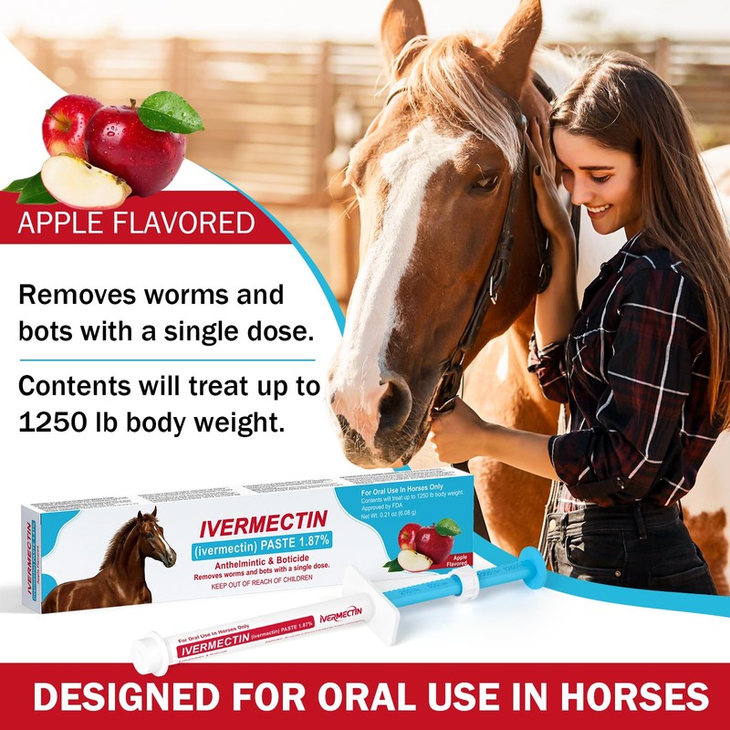 Ivermect Horse Paste 1.87%, for Horse Use Only, 6.08g, 1