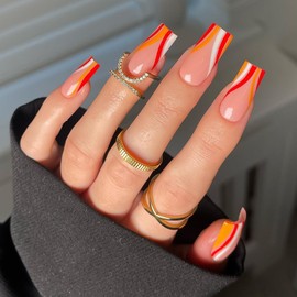 Quaferen Square Nail Tips Medium: 504pcs Pre-shape Acrylic Fake Nail Tips Square - 12 Sizes Soft Gel Full Cover Clear Gelly Press on False Tip for Nail Extension Salon Home