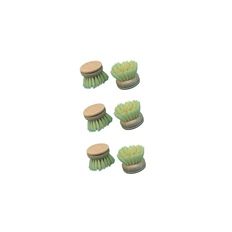 Brushmann Wooden Dish Brush Heads x6