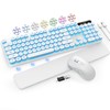 Wireless Keyboard and Mouse Backlit - Typewriter Keyboard with Retro