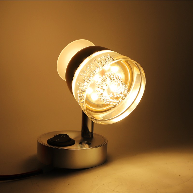 12V-24V LED Dual Heads Spot Light Switch Oval Bedside Reading