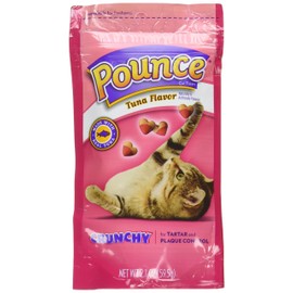 Pounce Tuna Flavored Cat Treat Crunchy Snack 2.1 oz (Pack of 2)
