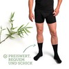 Basic Treasure 5 Pairs of Men's Bamboo Socks, Black, Premium