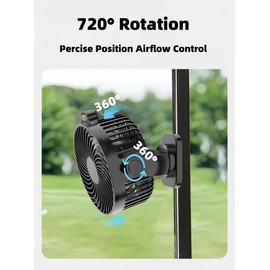 VENSWID Magnetic Golf Cart Fan with LED Display, 12000mAh Rechargeable Portable Fan, Dual Magnets, Light & Timer, Suitable for EZGO Club Car Yamaha, Golf Cart Accessories 2026