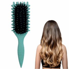 Castaic Curly Hair Brush, Boar Bristle Hair Brush for Shaping Men's and Women's Curly Hair,Reduce Separation (Green)