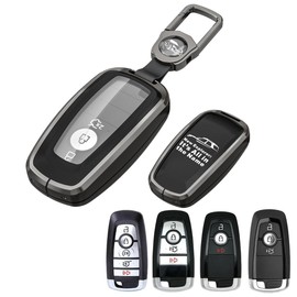 JIEREPU Key Fob Cover For Ford Explorer - Premium Protection, Stylish Design, and Easy Installation - Keychain Case Covers Compatible Ford 3/4/5 Button Smart Key Remote