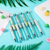 Beadthoven 12pcs DIY Beadable Pens, Hawaiian Flower Plastic Bead Pens
