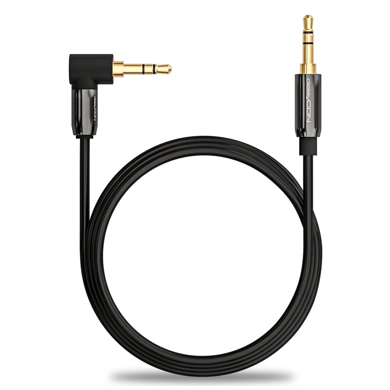 DeleyCON Jack Cable AUX Cable 90° Jack Cable 2m