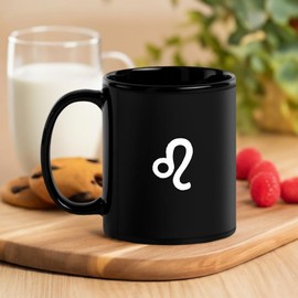 Leo Mug Black - Size: 15 oz