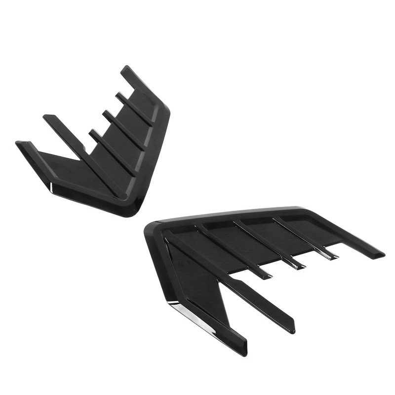2Pcs/Set Car Side Cover Air Vent Trim Glossy Black Rubber