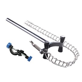 Lab Chain Clamp with Adjustable Bosshead Clamp - Cylinder Holding Clip for Beakers Flasks Condensers Fixture, 40-180mm (1.6"-7") Holding Size, Set of 1