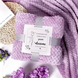 Regalo de cumpleaños para mujeres, lujosa cesta de regalo de spa de cuidado personal con manta para mamá, esposa, hermana, amiga, novia, abuela, regalo de pronta recuperación y Navidad para ella