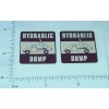 Tonka Bronze Hydraulic Dump Truck Sticker Pair TK-042