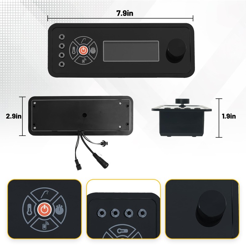 Digital Charcoal Grill & Smokers Thermometer Controller Panel Replacement Compatible