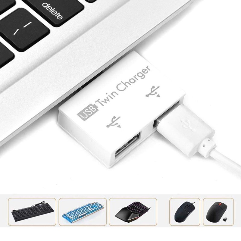 HUB USB 2.0 2 Puertos, Mini USB Hub Kit de