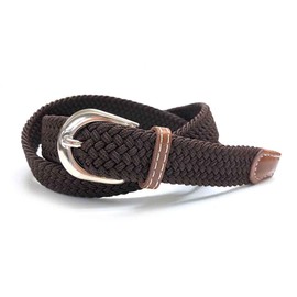 Estimation CW-251K Junior Size Mesh Rubber Belt [Stretchable Material/ Stretch Rubber (Casual Belt)] One Size Fits All, D-brown
