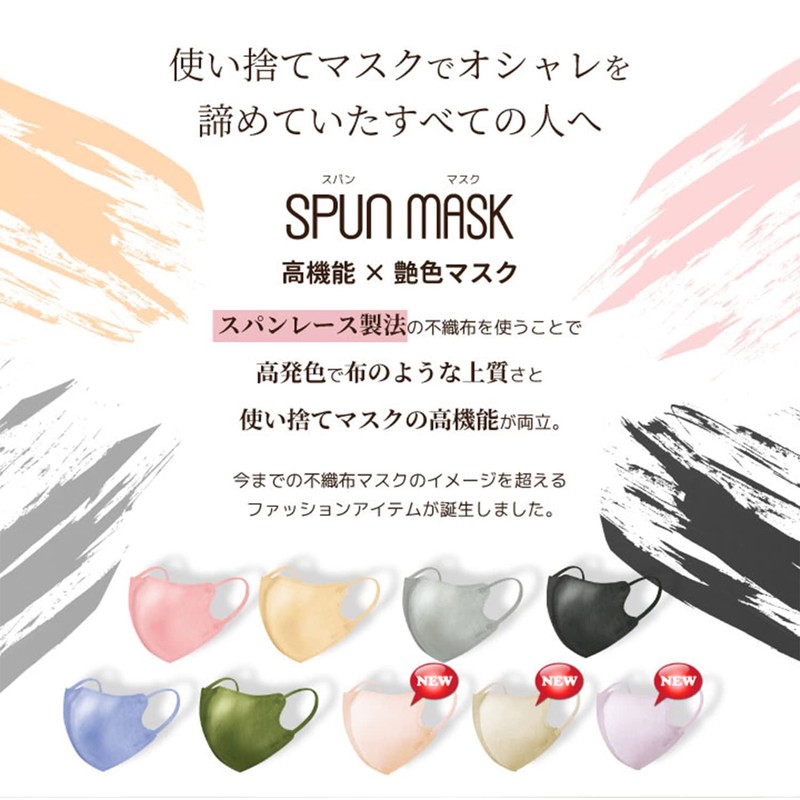 [Ishokudougen.com] iSDG SPUN MASK 3D Spun Lace Non-Woven Color Mask,