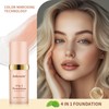 Colour Changing Foundation, 4 In 1 Sunscreen Serum Foundation, Hydrating