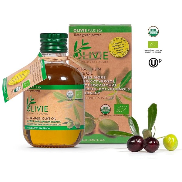 Olivie30X Aceite de oliva virgen extra prensado en frío con alto polifenol – Gundry MD sugerido – Aceite de oliva rico en polifenol de Marruecos – Aceite de oliva marroquí alto en polifenoles