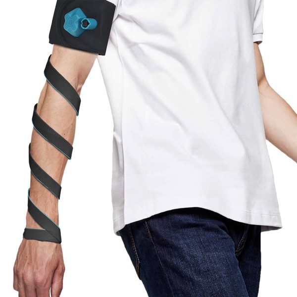 Inflatable Blood Flow Restriction Tefillin - Self-inflating Multi-Point Helical Compression