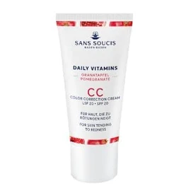 Sans Soucis CC Cream Pomegranate Anti Redness with Sun Protection Factor 20 30 ml - Face Care Tinted Day Cream Foundation Anti-Ageing Care Daily Vitamins