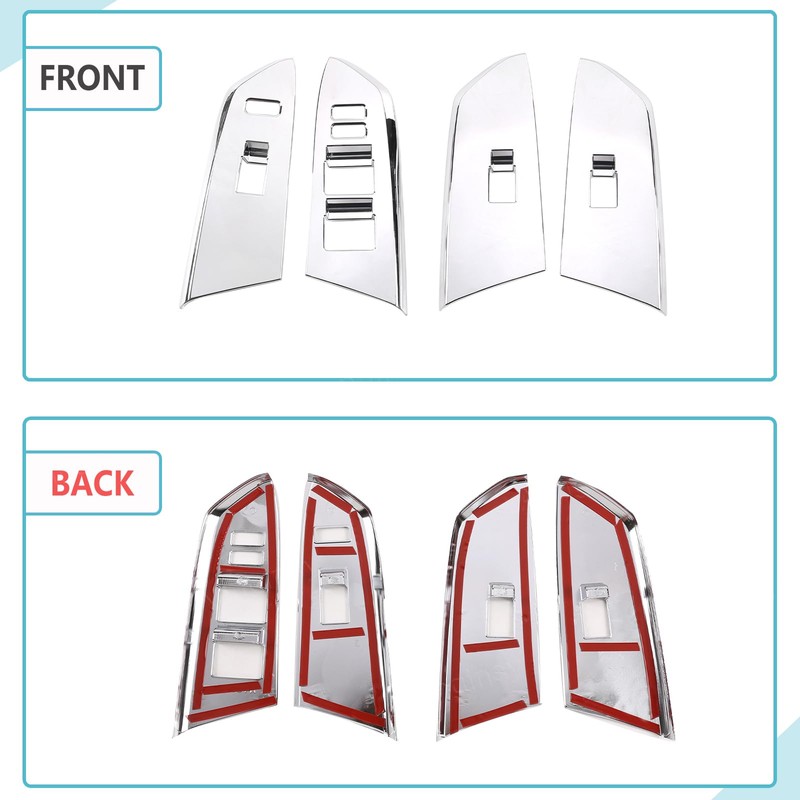 Aunginsy Door Window Glass Lift Button Panel Trim Cover Compatible