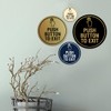 Signs ByLITA Circle Push Button To Exit Sign (Blue) -
