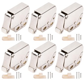 Volumoon Pack of 6 Spring Catch Mini Spring Catch Mini Latch Latch Push Lock Stainless Steel Spring Catch Door Catch Mini for Cabinets Kitchen Cabinet