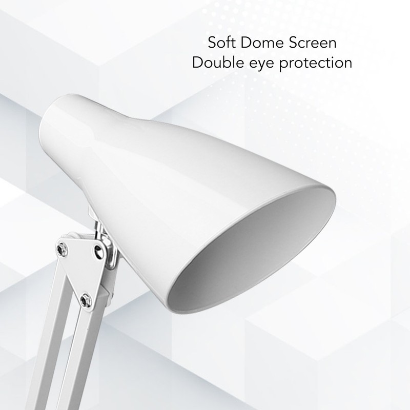 Swing Arm Desk Light with Clamp USB 3 Lighting 10