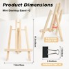 2 Pack Mini Easel Stand 19x28CM Adjustable Tabletop Easel Art