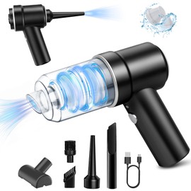 AOLWEEC Handheld Vacuum Cordless, Mini Handheld Vacuum, Car Vacuum with LED, Electric Air Duster & Vacuum Cleaner 2 in 1 Rechargeable, Portable Vacuum Cleaner for Car/Home/Office