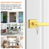Probrico Entry Door Levers Gold with Different Keys, Heavy Duty