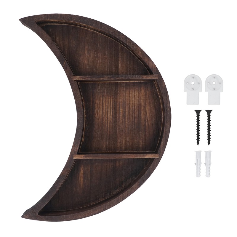 Moon Shelf Room Decor Wall Mounted Crescent Moon Shelf Wooden