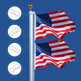 NQ Flag Pole Clip Snap Hooks Durable Nylon Flag Clips Flag Pole Accessory - Attach Flags Hooks to Halyard Rope and Buckle The Flag (Pack of 8)
