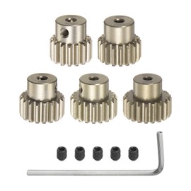 sourcing map 32P Pinion Gear Set 3.175mm (1/8") Shaft 16T 17T 18T 19T 20T Aluminum Alloy Motor Gears with Step for 1/10 RC Car (5pcs)
