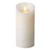 Darice LM308002 Luminaria Flameless Candle, Unscented Moving Flame Candle with Timer, 8", White