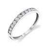Tesori & Co 10k Solid White Gold Channel Wedding Band