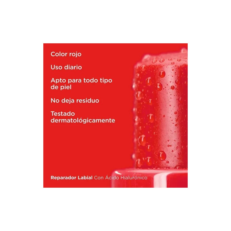 Bálsamo Reparador Labial Con A.h. | Color: Rojo | Isdin