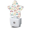 Star Heart Rainbow Night Lights Plug into Wall Lamp Smart
