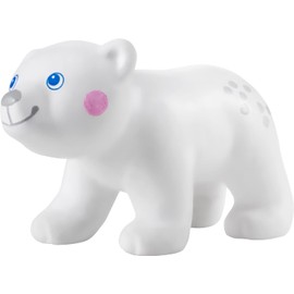 HABA Little Friends Polar Cub - 1.75" Chunky Plastic Zoo Animal Toy Figure