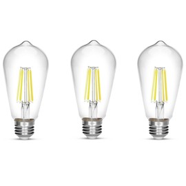 NOTOC LED Edison Bulb 4W,Antique 40W Vintage Edison Bulb,E26 Light Bulb Non Dimmable Led Bulb 450 Lumens Daylight White 4000K,Pack of 3